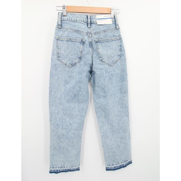 Arizona Jeans Denim Light Wash High Rise Slim Fit Distressed Frayed Hem 1 NWT - Picture 11 of 11